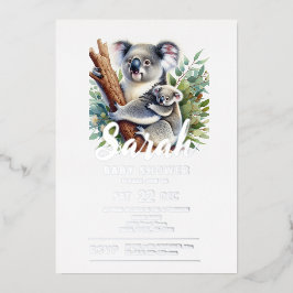 Koala Baby Shower Folieneinladung