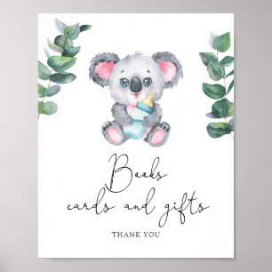 Koala Babydusche - Bücherkarten und Geschenke Poster