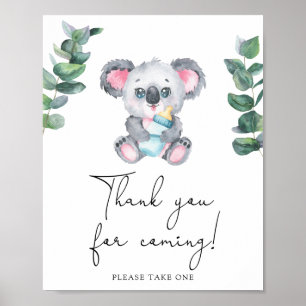 Koala Babydusche - Danke, dass Sie kommen Poster