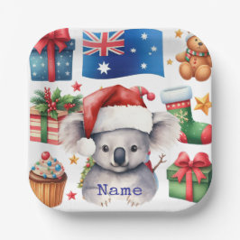 Koala Bär auf Australien Thema Pappteller