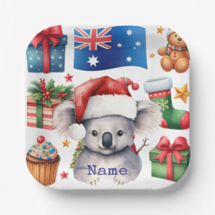 Koala Bär auf Australien Thema  Pappteller