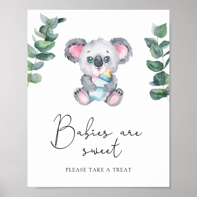 Koala-Bär - Babys sind süß Poster (Vorne)