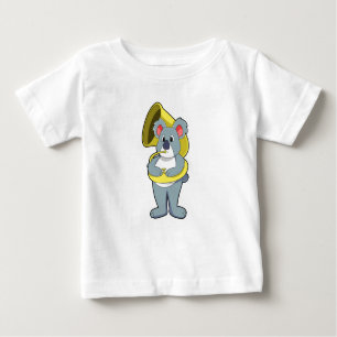 Koala Bär bei Musik mit Saxophon.PNG Baby T-shirt