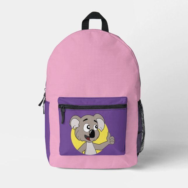 Koala-Bär-Cartoon  Bedruckter Rucksack (Vorderseite)