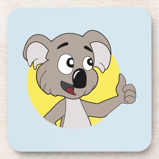 Koala Bär Cartoon Getränke Coaster Getränkeuntersetzer (Vorderseite)