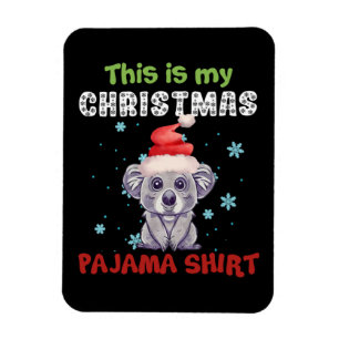 Koala-Bär Das ist mein Weihnachts-Pyjama-Shirt Magnet