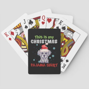 Koala-Bär Das ist mein Weihnachts-Pyjama-Shirt Spielkarten