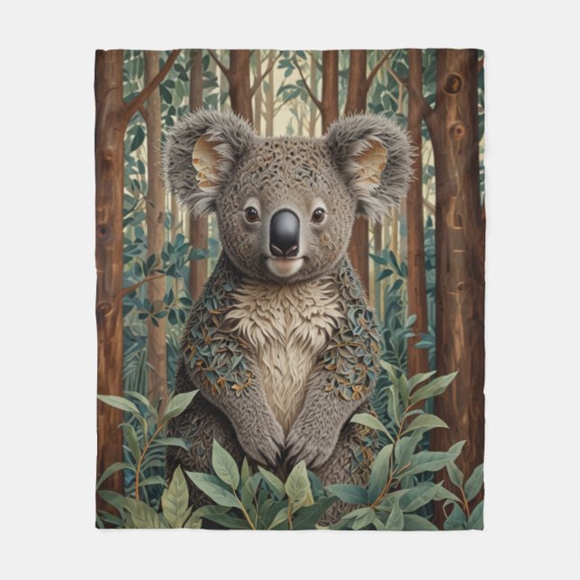Koala-Bär Fleecedecke (Vorderseite)