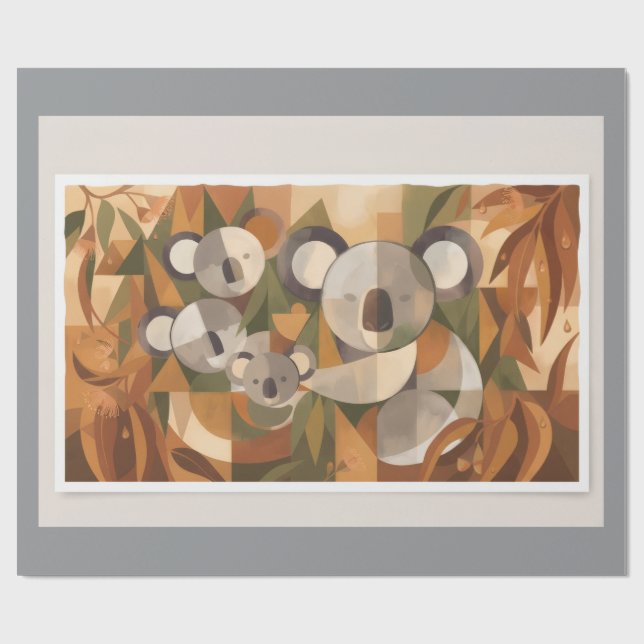 Koala-Bär Geschenkpapier (Flach)