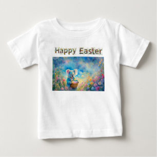 Koala-Bär hält einen Korb mit Ostereiern Baby T-shirt
