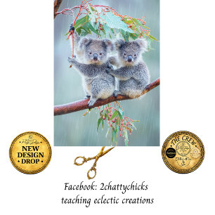 Koala-Bär im Eukalyptusbaum bei Regen Seidenpapier