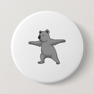 Koala-Bär in der Yoga-Fitness Button