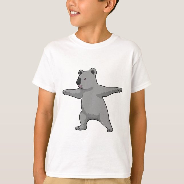 Koala-Bär in der Yoga-Fitness T-Shirt (Vorderseite)