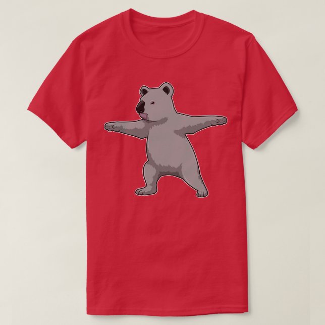 Koala-Bär in der Yoga-Fitness T-Shirt (Design vorne)
