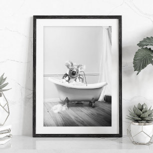 Koala-Bär in einer Badewanne Poster