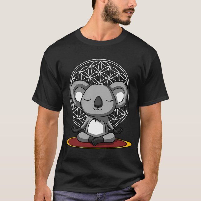 Koala-Bär-Meditation T-Shirt (Vorderseite)