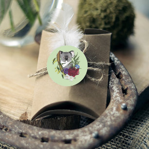 Koala-Bär Runder Aufkleber