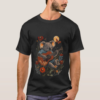 Koala-Bär spielt Gitarre Vollmondphase Cottagec T-Shirt