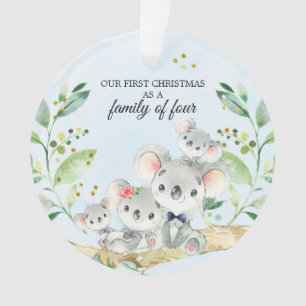 Koala Bär unser erstes Weihnachten als Familie vo Ornament