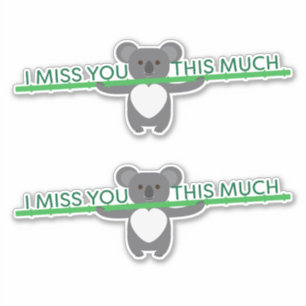 Koala Bär vermisst dich so sehr Aufkleber