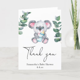 Koala Bär vielen Dank für die Babydusche Dankeskarte