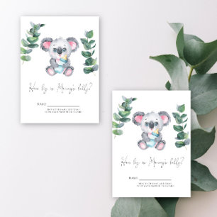 Koala Bär Wie groß ist der Bauch von Mama? Begleitkarte