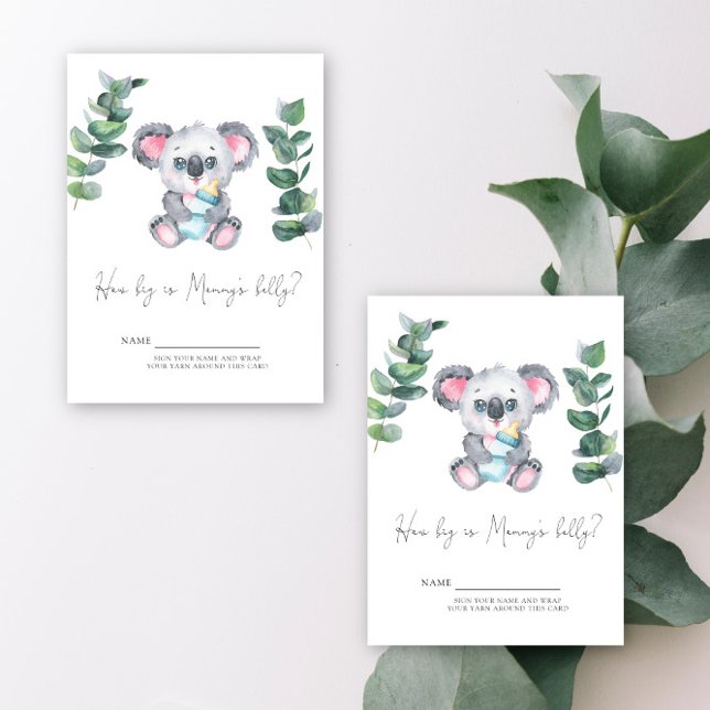 Koala Bär Wie groß ist der Bauch von Mama? Begleitkarte (Von Creator hochgeladen)
