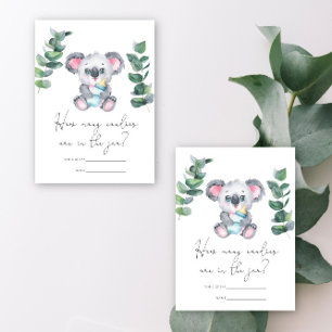 Koala Bär Wie viele Bonbons sind im Glas? Begleitkarte