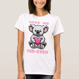 Koala Bären umarmt rosa Herzchen Valentinstag Gesc T-Shirt