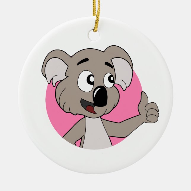Koala-Bärenbär-Cartoon Keramik Ornament (Vorne)