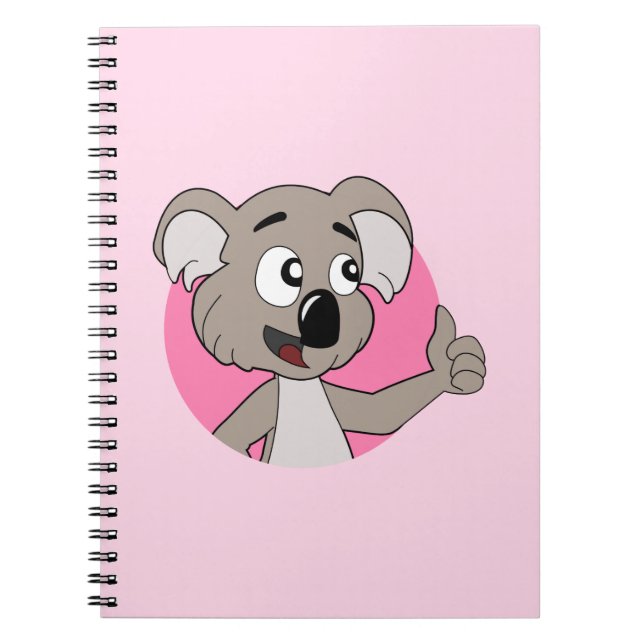 Koala-Bärenbär-Cartoon Notizblock (Vorderseite)