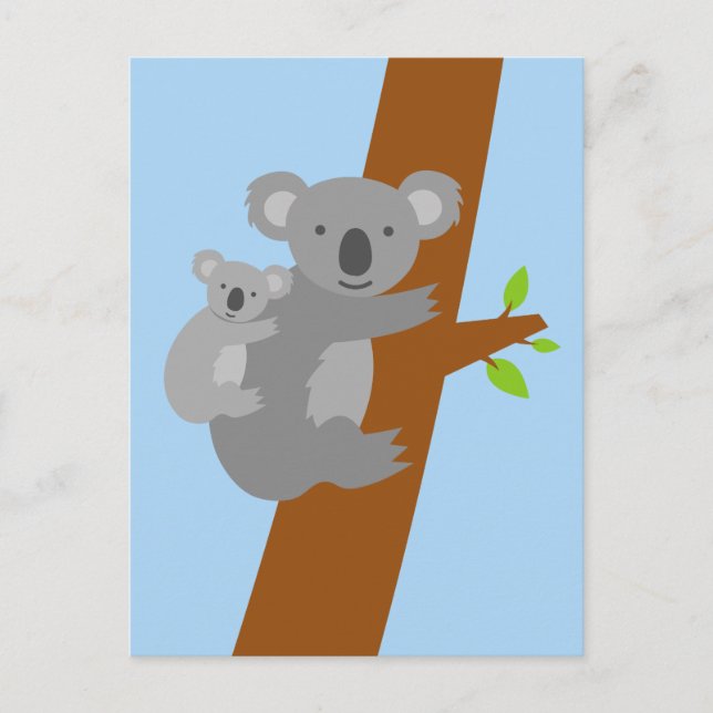 Koala-Bärenkopfkarten Postkarte (Vorderseite)