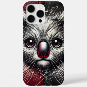 Koala Bärenkunst auf texturiertem Hintergrund iPhone 16 Pro Max Hülle