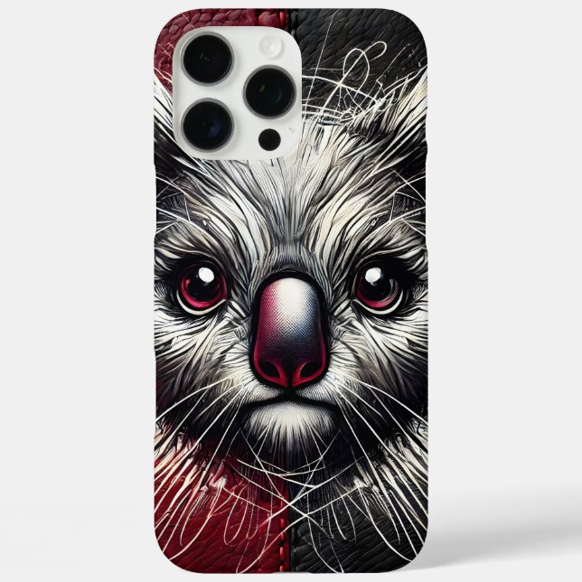 Koala Bärenkunst auf texturiertem Hintergrund Case-Mate iPhone Hülle (Rückseite)