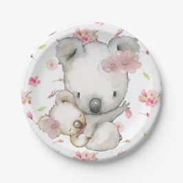 Koala-Bärn-Mama und Baby Pappteller