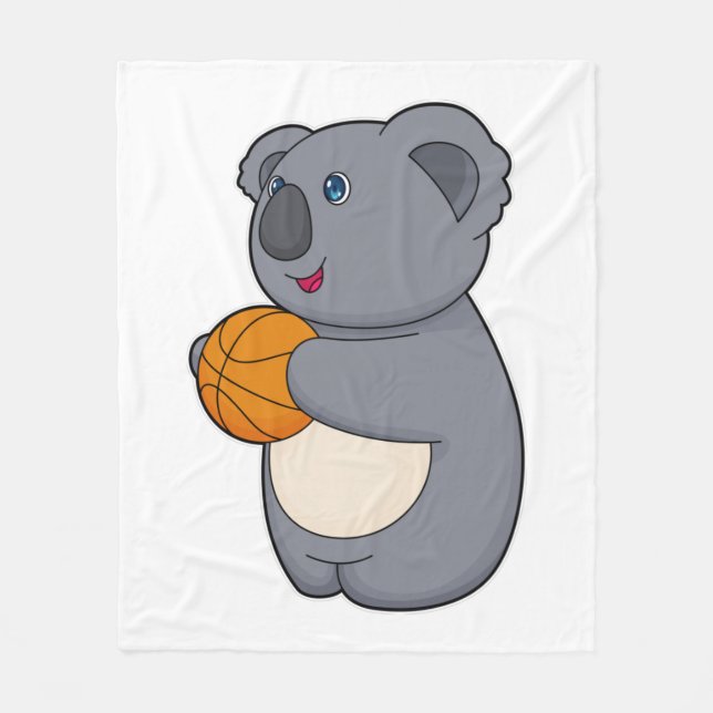 Koala Basketball-Spieler Basketball Fleecedecke (Vorderseite)