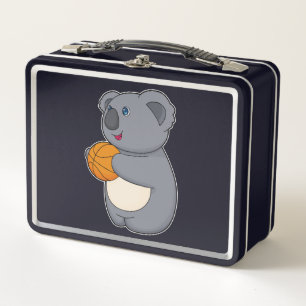 Koala Basketballspieler Basketball Metall Brotdose