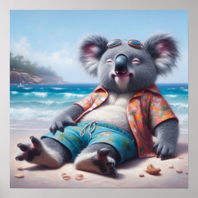 Koala Beach Poster (Vorne)