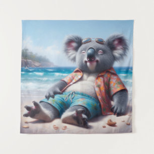 Koala Beach Wandteppich