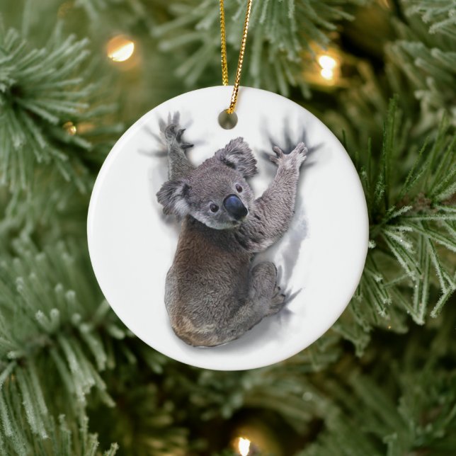 Koala Bear Animal Graphics for Koala Lovers Keramik Ornament (Baum)