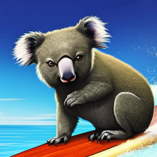 Koala Bear auf einem Surfboard-T - Shirt