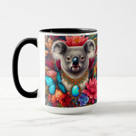 Koala Bear Australian Native Floral Art Tasse