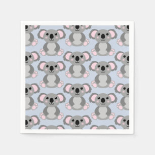 Koala Bear Baby Shower Blue Boy Serviette