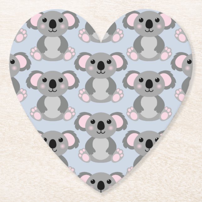 Koala Bear Baby Shower Blue Boy Untersetzer (Vorderseite)