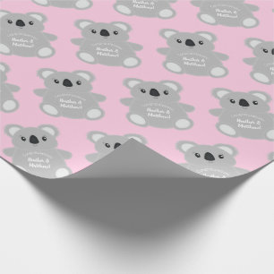 Koala Bear Baby Shower Girl Geschenkpapier