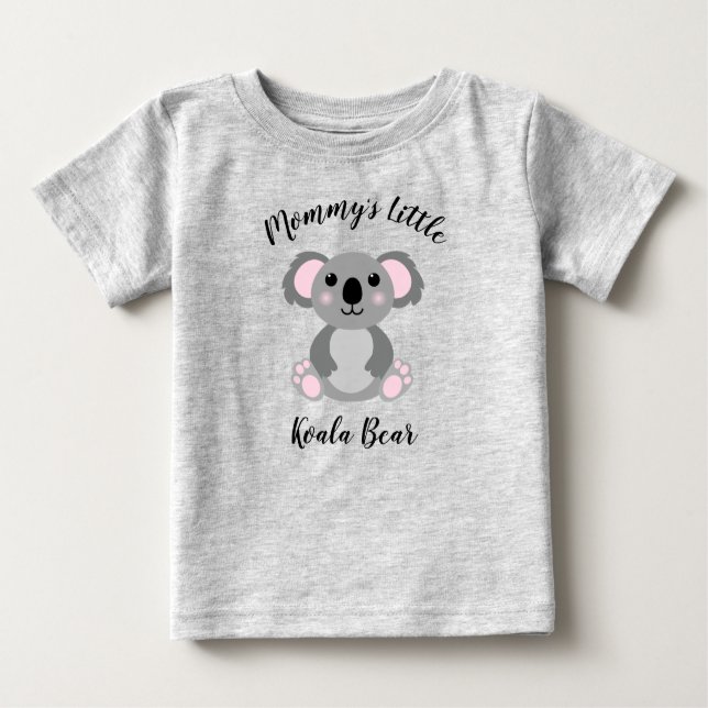 Koala Bear Baby Shower Green Gender Neutral Baby T-shirt (Vorderseite)