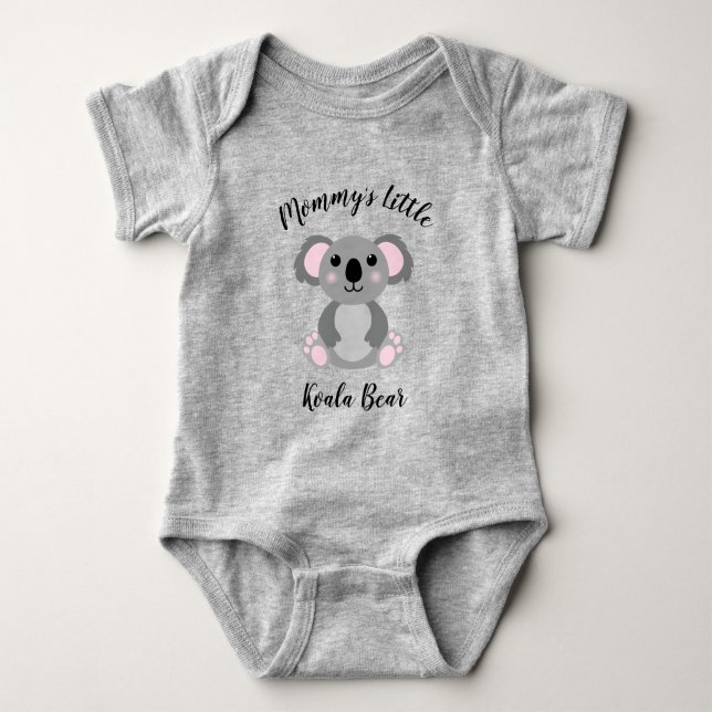 Koala Bear Baby Shower Green Gender Neutral Strampler (Vorderseite)