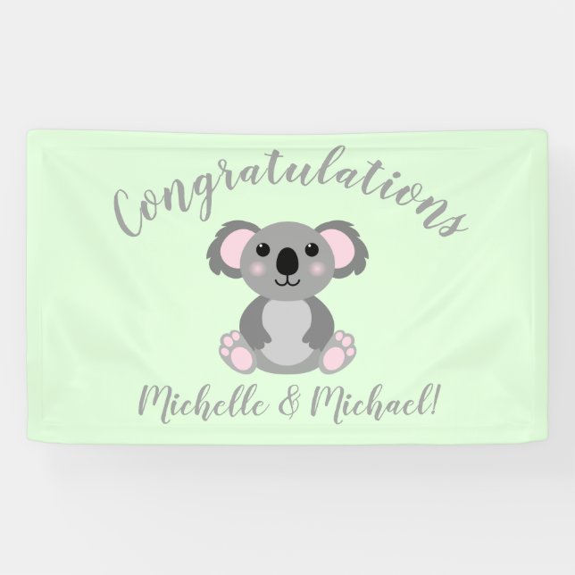 Koala Bear Babydusche Banner (Horizontal)