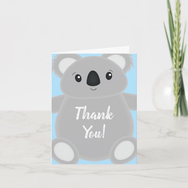 Koala Bear Babydusche Dankeskarte (Vorderseite)