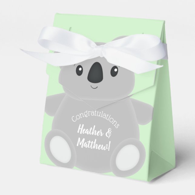 Koala Bear Babydusche Geschenkschachtel (Vorderseite)